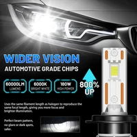 Dualvision H4 LED Headlight H7 H1 H11 H8 9005 HB3 9006 HB4 9012 HIR2 880 881 H27 9007 9008 H13 5570 CSP Canbus Car Lamp Fog Lamp - Image 2