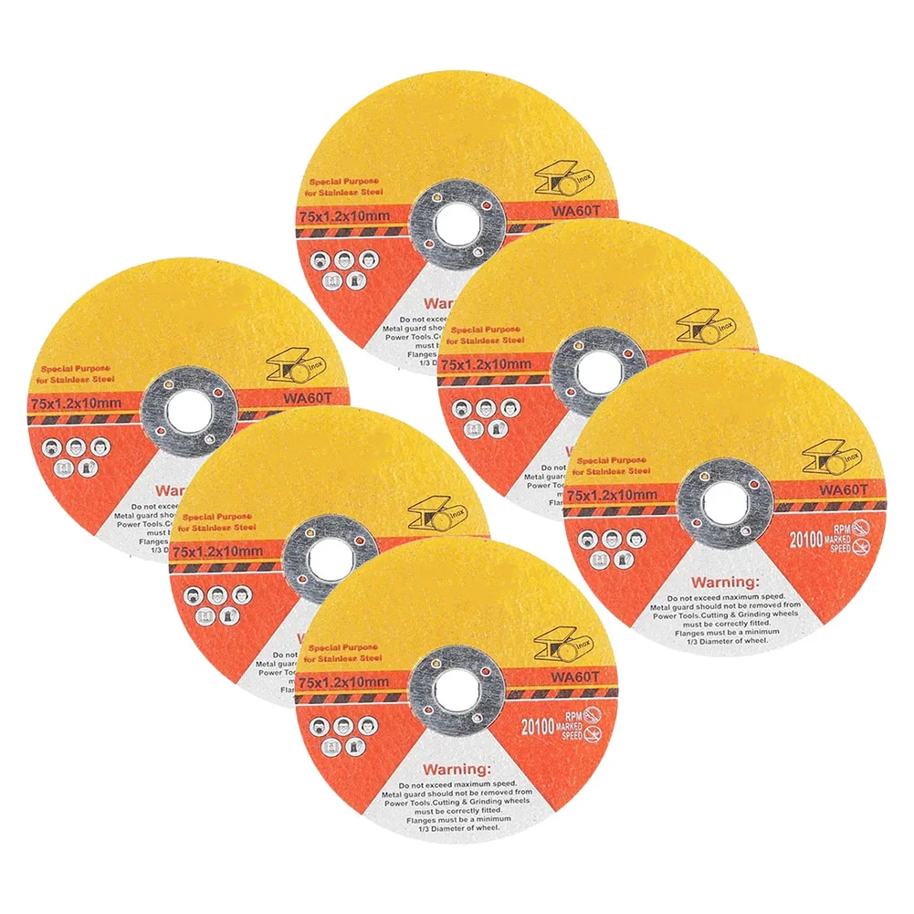 

6pcs 75mm Circular Resin Saw Blade Grinding Wheel Cutting Disc For Angle Grinder Fiber Reinforced Resin Cutting Discs