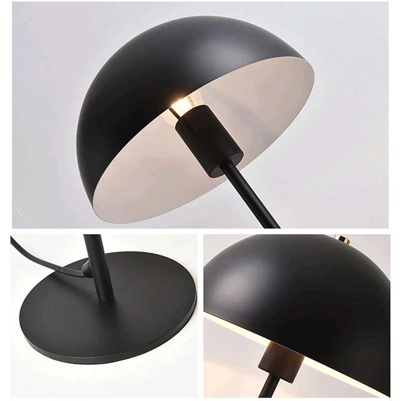 Modern Metal Mushroom Table Lamp for Bedroom Bedside Study Room Creative Iron LED Desk Light Minimalist Home Decoration Fixtures 5