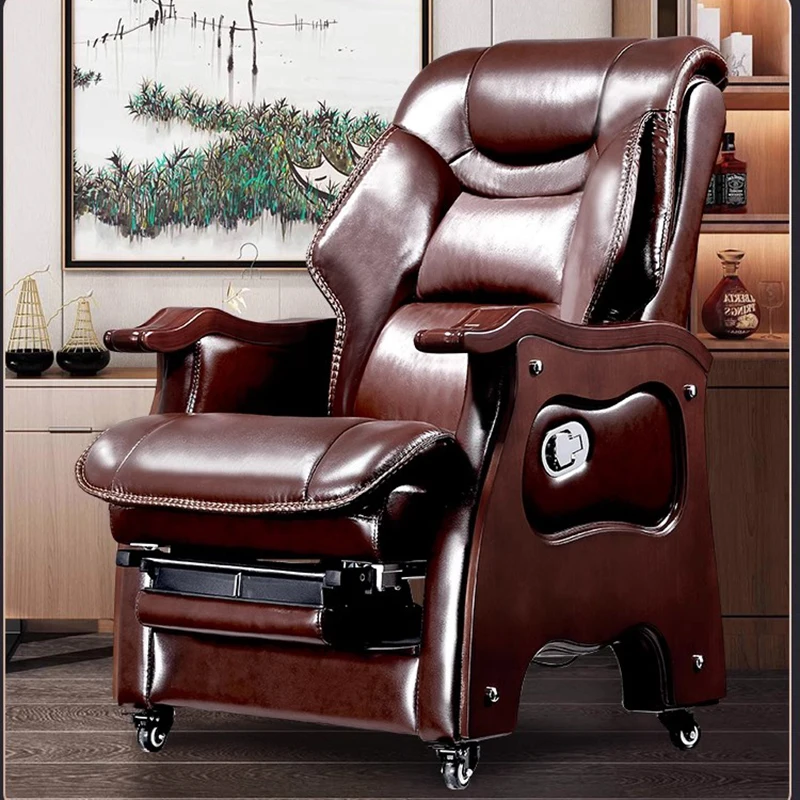 Leather Pedicure Ofice Chair Luxury Ergonomic Computer Floor Ofice Chair Lazy Rolling Armchair Sedia Ergonomica Rome Furniture