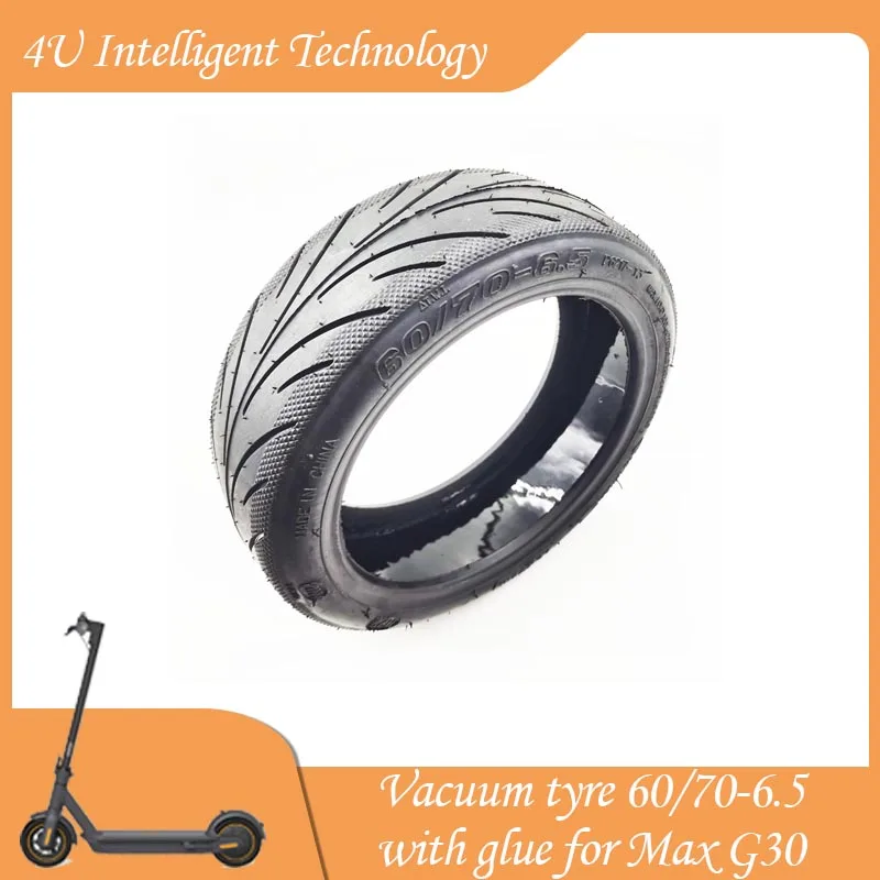 

Scooter Tubeless Tire Vacuum Tyre 60/70-6.5 Tubeless Tyre with Glue for Ninebot Max G30 G30D Electric Scooter Wheel