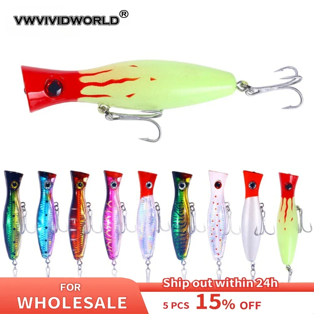 

VWVIVIDWORLD VH 43g Long-distance Sea Fishing Popalua Fake Bait Strengthened Hook Hitting The Water Wave Climbing Bait