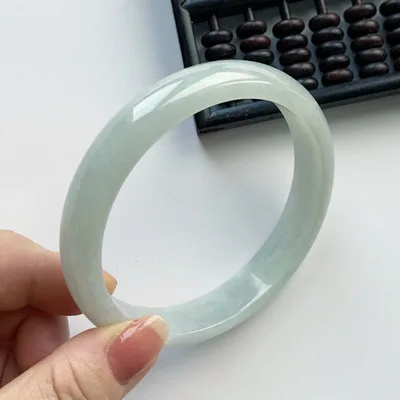 

Natural Light Burmese Jadeite 54mm-64mm Bracelet Elegant Princess Jewelry For Mom, Girlfriend, Mommy, Girlfriend