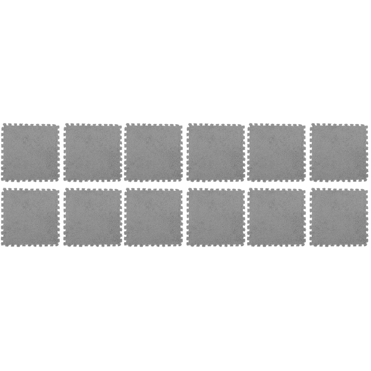 

12 PCS Puzzle Mat Hand Woven Rug Cotton Foldable Mattress Plush EVA Floor Fluffy