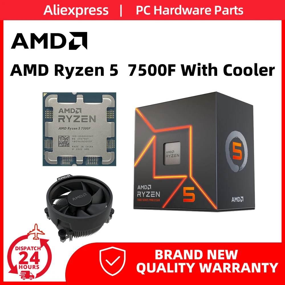 【新品未使用】AMD Ryzen 5 7500F バルク AMD Ryzen 5 7500F バルク品 新品 (1) MX-4 CPUグリス付き