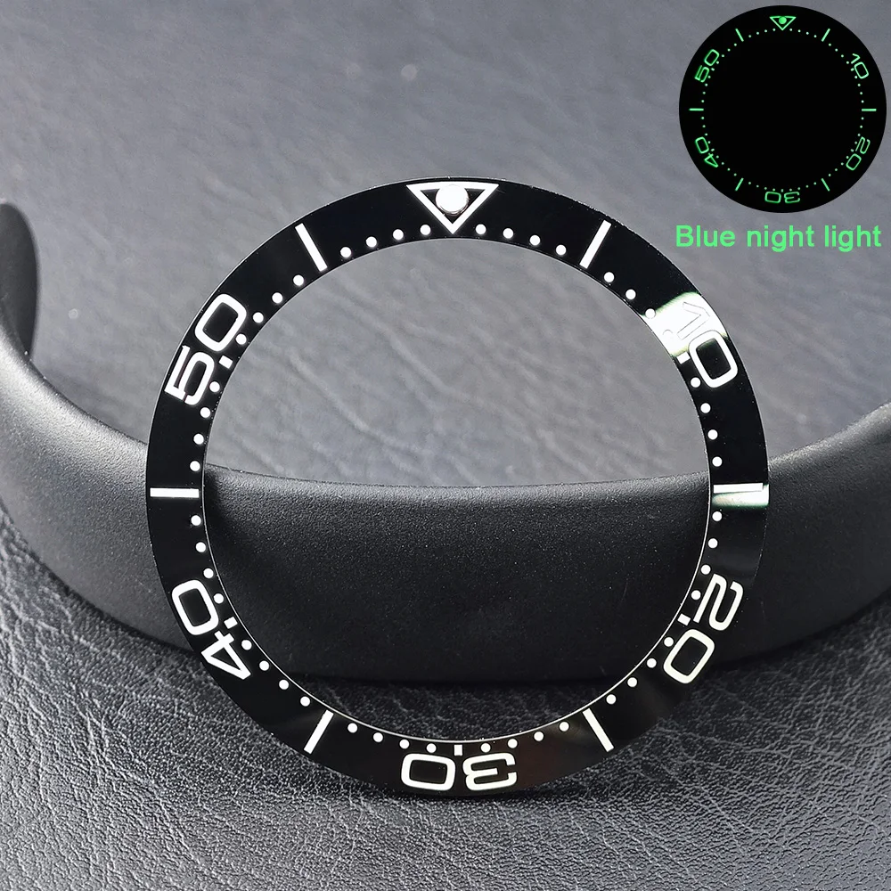 Men's Watch Replacement Bezel Insert with Tilted Ceramic and Carbon Fiber Texture