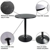 KKTONER Round Bar Table 23.6-Inch Top for Cocktail Bar Pub Dining Bistro (28.7H, Black) 3