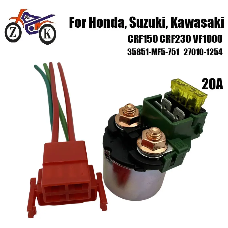 Motorcycle Starter Solenoid Relay for Honda CRF150 CRF230 VF1000