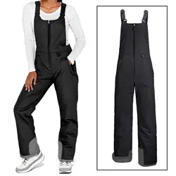Women's Snow Bibs Overall Snowpant Waterproof Windproof Zip Front Ski Suit Clothes Snow Suits One-Piece Jumpsuit for Winter