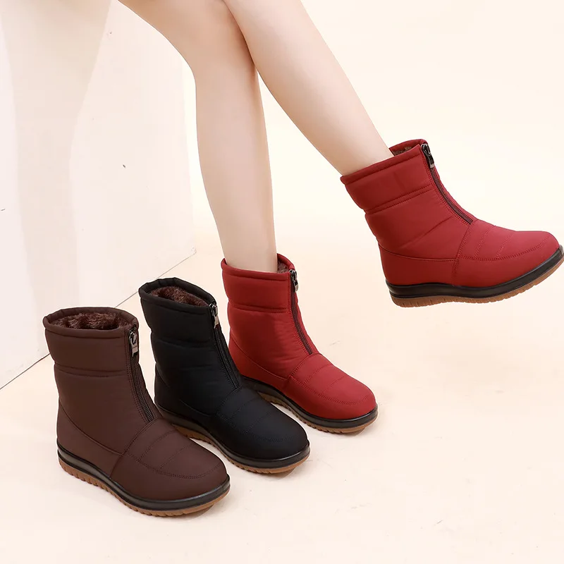 Ladies Boots 2022 New Winter Women Snow Boots Plush Shoes Botas Mujer Waterproof Fashion Ladies Winter Boots Casual Woman Boots