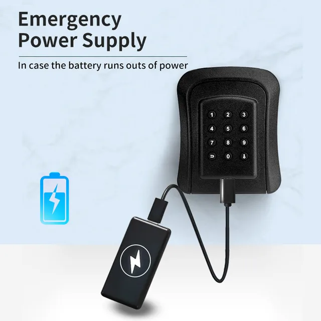 TTlock Electronic Key Safe Key Box Digit Password Code Wall Mount Security Pad Lock for Home Office Key Safe Secret Storage Box 5