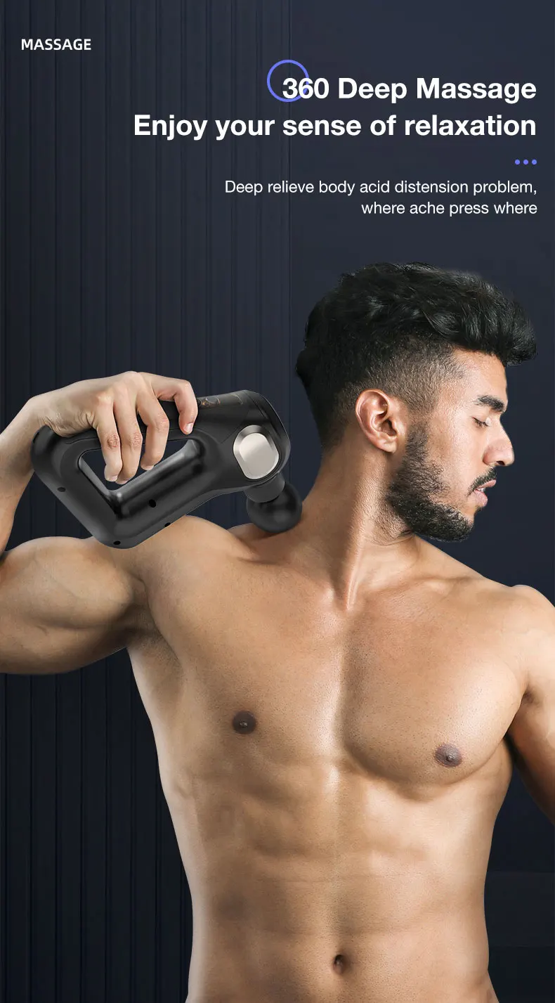 MUKASI Massage Gun Deep Tissue Electric Massager Neck Body Muscle 4 MUKASI Massage Gun Deep Tissue Electric Massager Neck Body Muscle 4