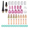 49pcs TIG Welding Stubby Gas Lens Consumables Accessory for WP17/18/26 2