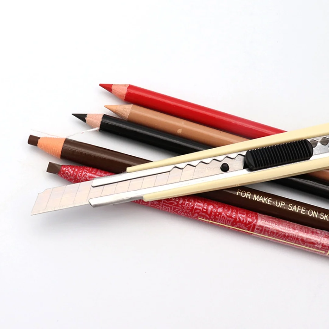 Multi functional pencil sharpener for eyebrow tattooing, manual eyebrow sharpening, pencil cutting, and paper cutting 5
