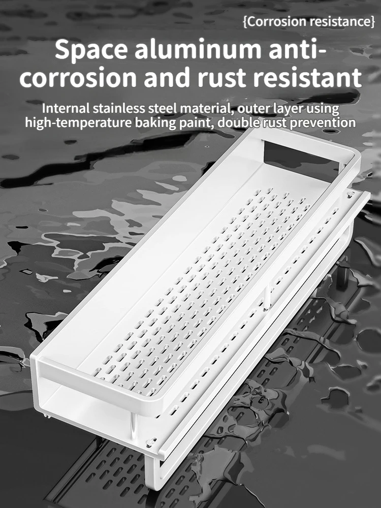 white corner shelf bathroom rack shelf organiser toilet organiser shampoo rack Kitchen storage rack 5