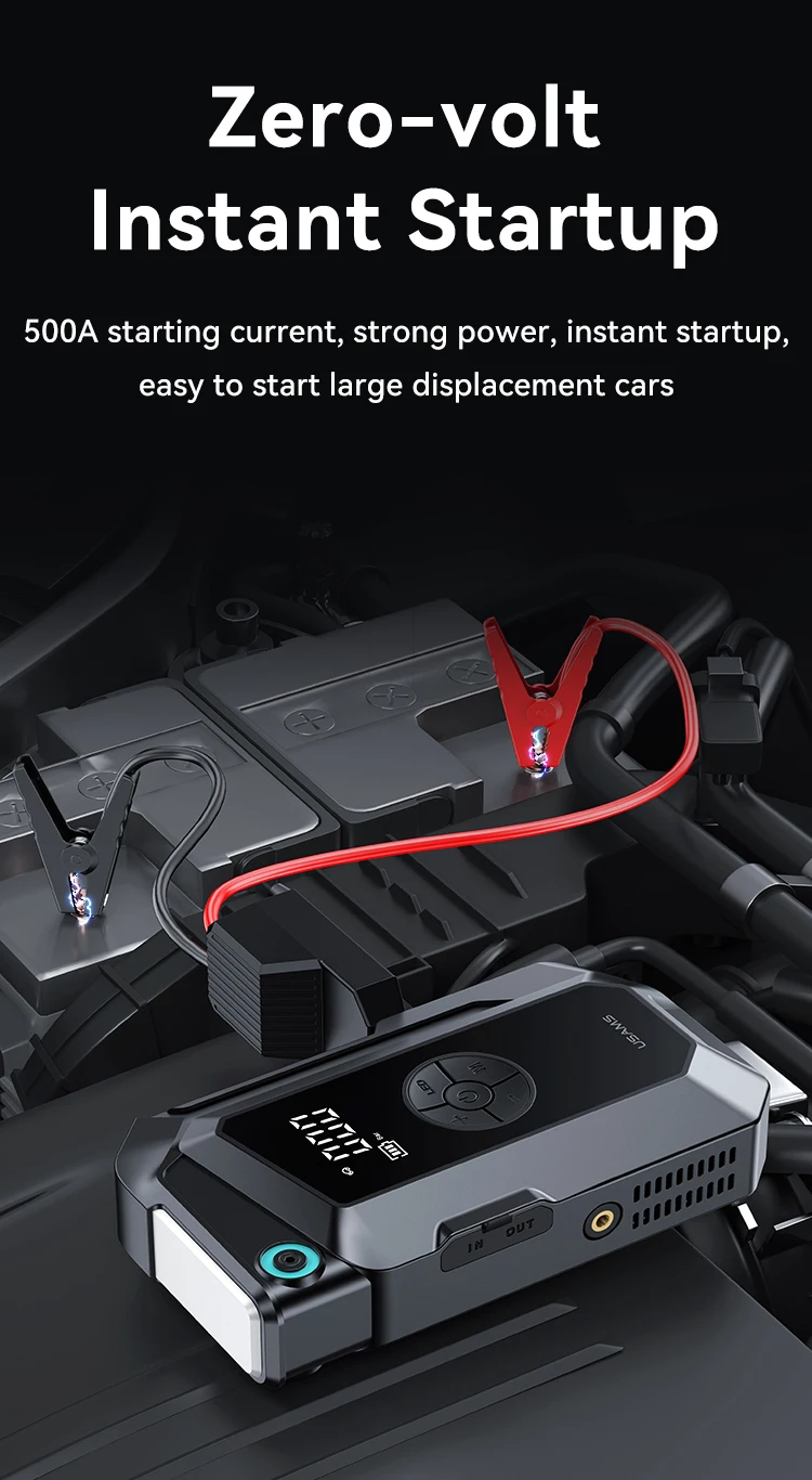 USAMS ZB287 2 in 1 8000MAH Car Jump Starter