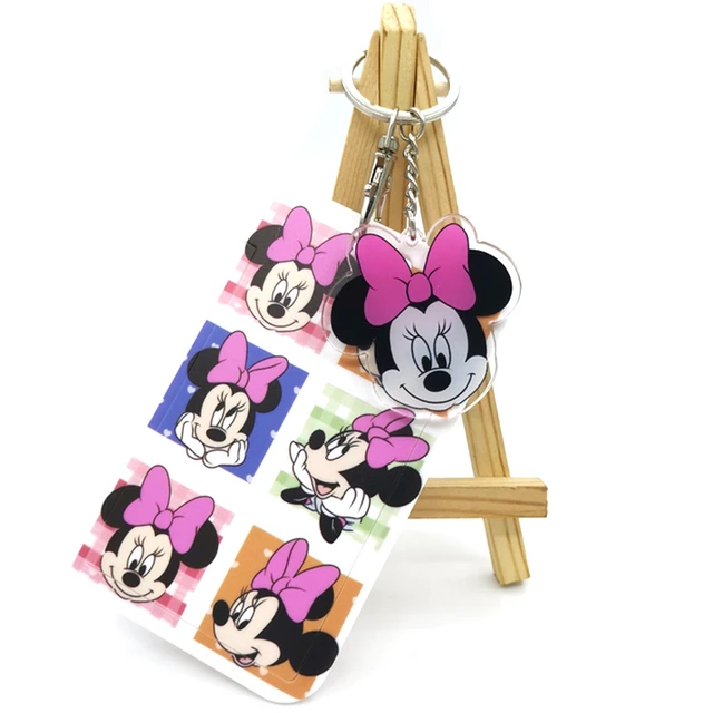 Mickey Mouse Girl Lanyard Keys Chain ID Card Cover Pass Mobile Phone Charm  Badge Bus Card Holder spring rope Keyring Accessories - AliExpress