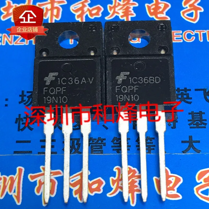

Оригинальный 6 шт./партия FQPF19N10 TO-220F 13.6A 100V