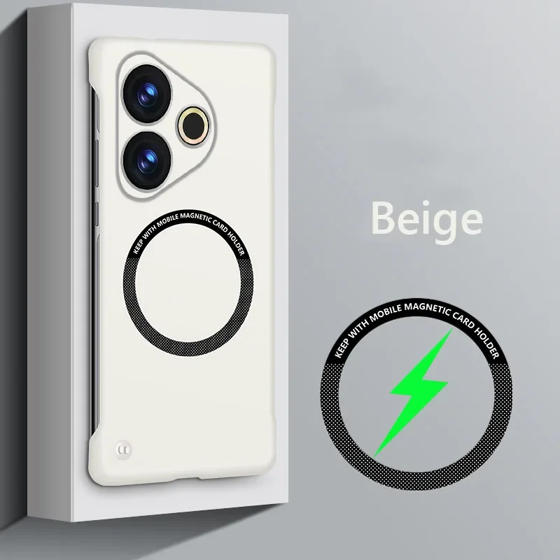 Magnetic Frameless Hard Matte Case with Wireless Charging Support