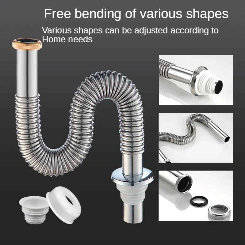 Kitchen Stainless Steel Sink Drain Filter Single Sink Drain Pipe Deodorant Sewer Accessories bathroom sink Kitchen Faucet