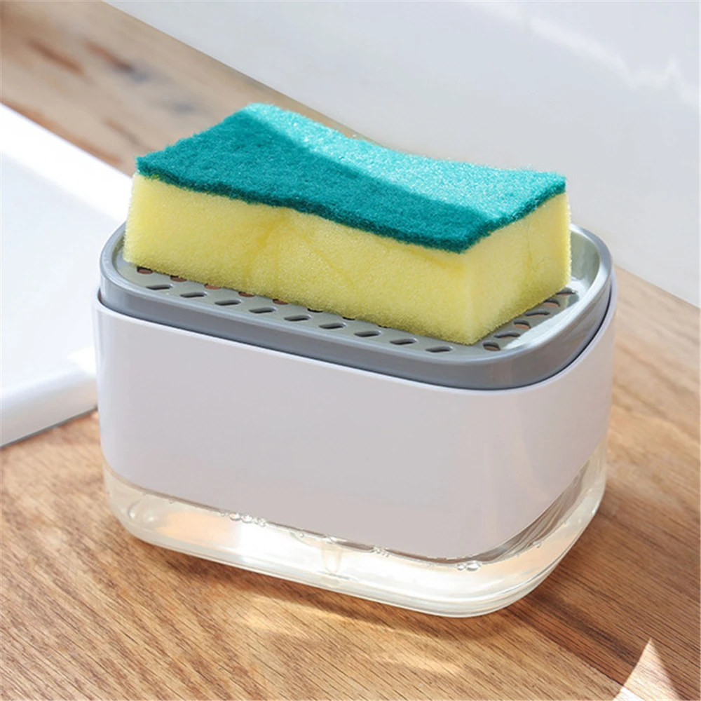 

Soap Dispenser for Kitchen Liquid Soap Storage Box With Drain Cover High Capacity Dish Detergent Container Kitchen Supplies