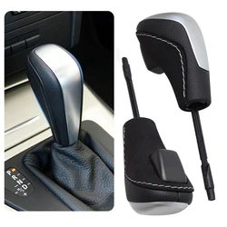 Automatic Gear Shift Knob Transmission Handle Shifter Level Change Stick Head With Alcantara For BMW E81 E82 E87 E90 E92 E93
