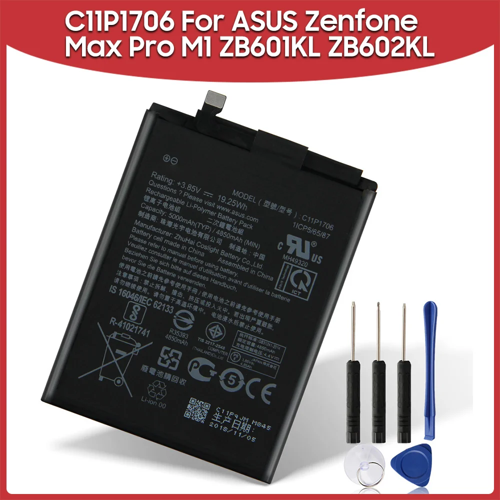 Аккумуляторная батарея C11P1706 для ASUS Zenfone Max Pro M1, 6,0 дюйма,  ZB601KL, ZB602KL, X00TDE, X00TDB, 5000 мАч, батарея для телефона |  AliExpress
