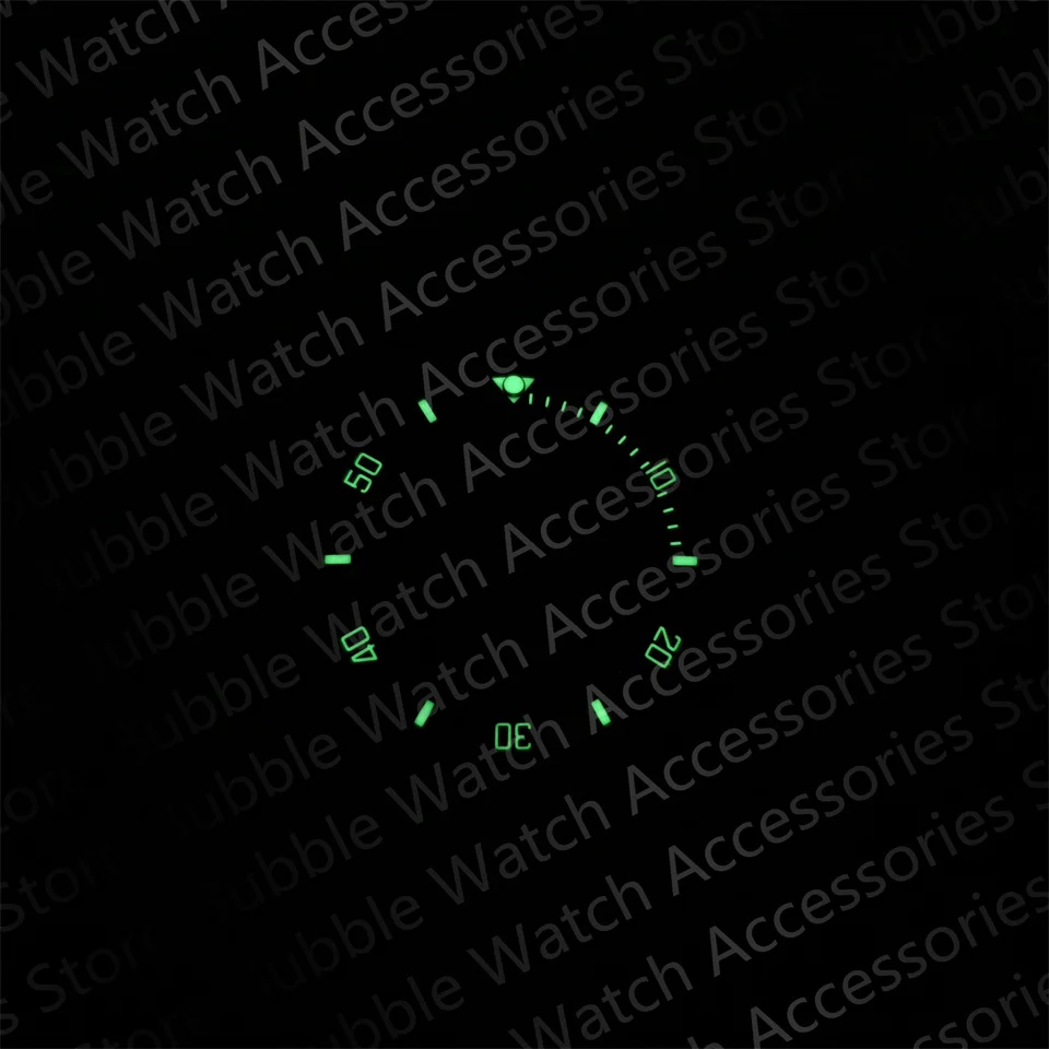 MOD 38MM Black Ceramic Ring Bezel Insert Full Green/Blue Luminous Ring Fit For RLX SUB GMT 40MM Watch Case