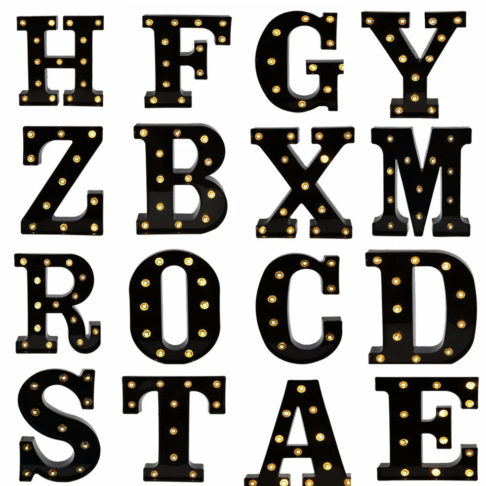 70 cm oplichtende letters LED-bord Marquee Letters met verlichting Alfabetlamp Oplichtende woorden Staande A - Z Bruiloft Verjaardagsfeest Bar Wanddecoratie (Color : Letter I, Size : 70CM