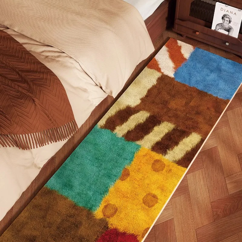 Modern Art Living Room Carpet Abstract Color Square Mosaic Bedroom Runner Rugs Cartoon Vitality Cloakroom Mats 러그 Ковер Alfombra