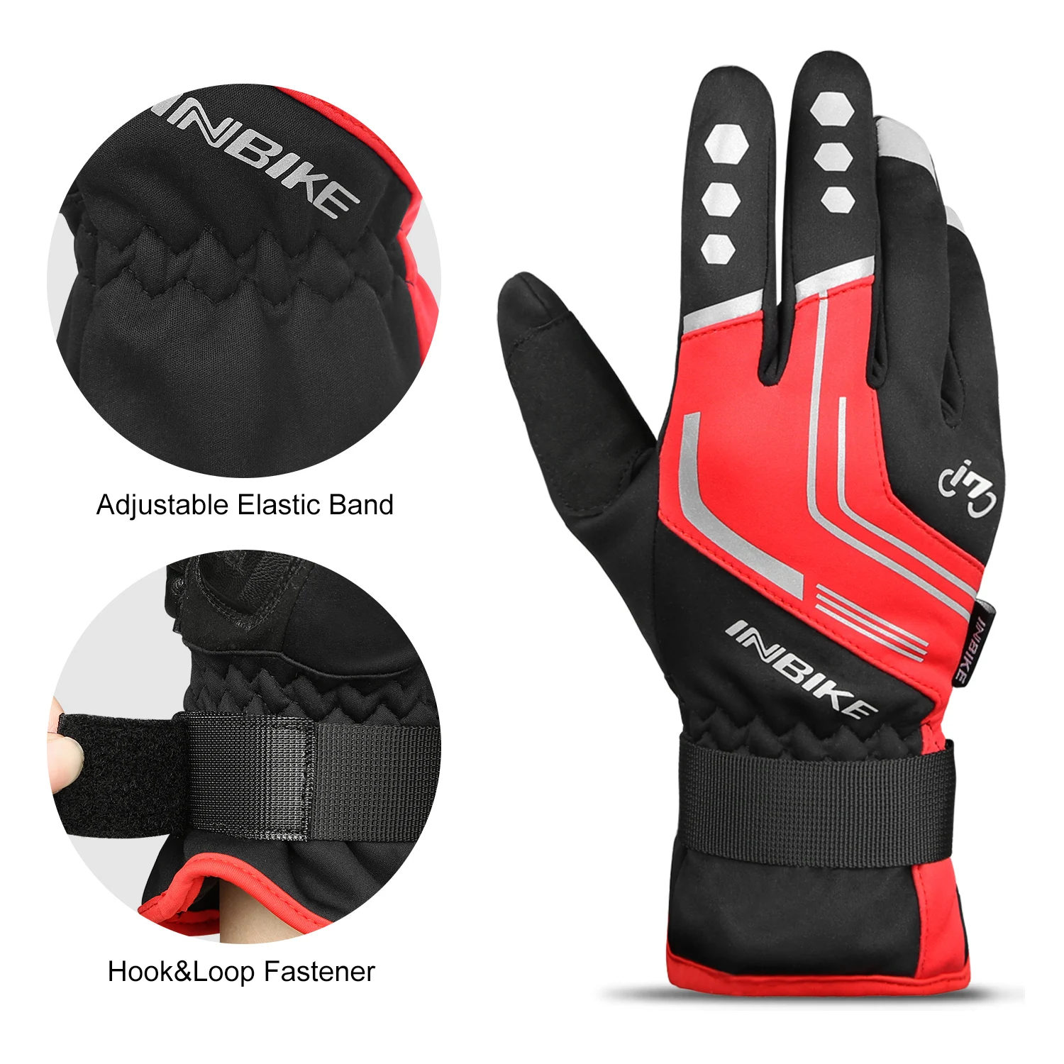 INBIKE Winter Full Finger Cycling Gloves Durable MTB Bicycle Gloves forRiding Outdoor Motorcycle Accessories Touch Screen Padded 2