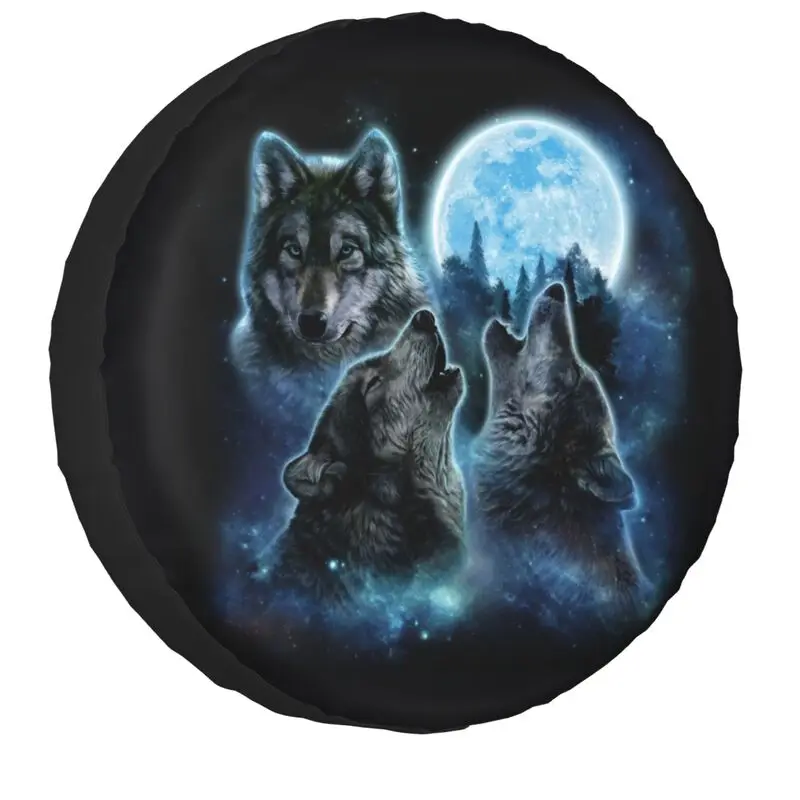 Galaxy Space Wolf Copertura Per Pneumatici Ruota Di Scorta Per Prado Pajero Wrangler Grey Wolves Jeep Rv Suv Camper Accessori 14 "15" 16 "17"