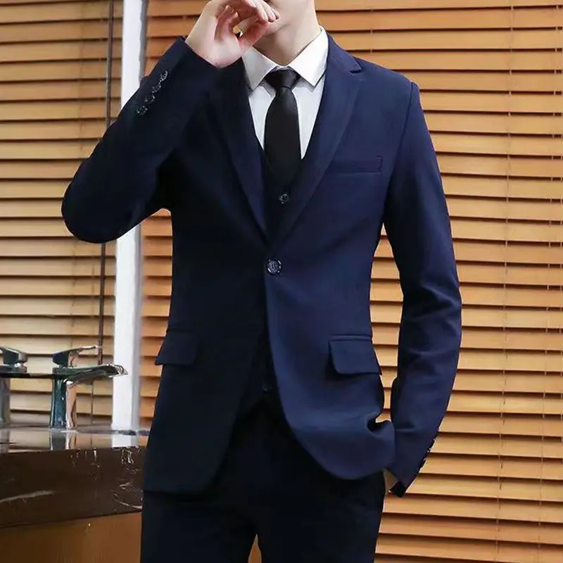 ZX96Suit suit for men, Korean version, casual, professional, formal, slim suit, three-piece suit, groom, wedding dress, men