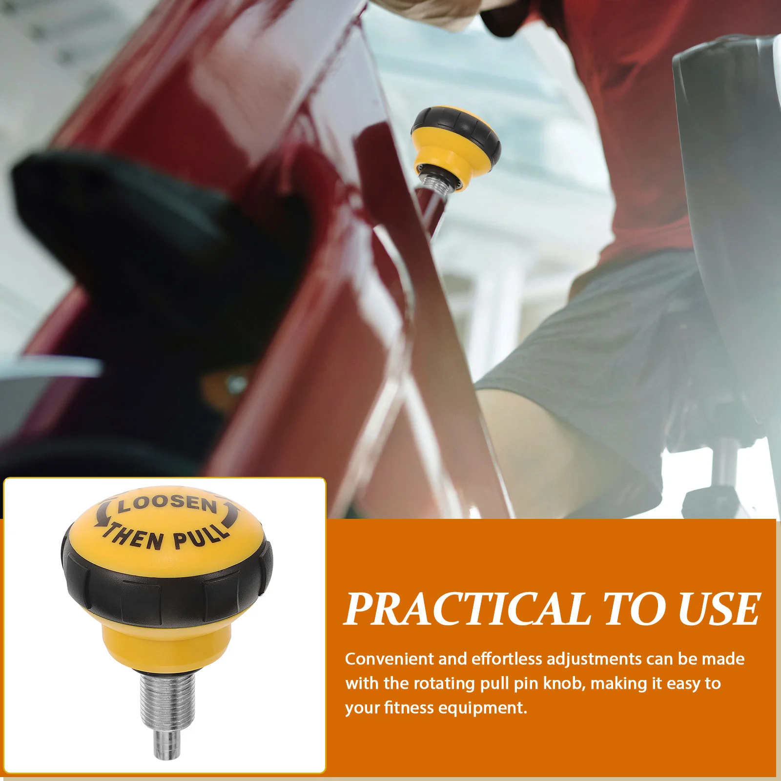 Fitness Equipment Height Adjustment Knob – Replacement Pull Pin for Exercise Bikes