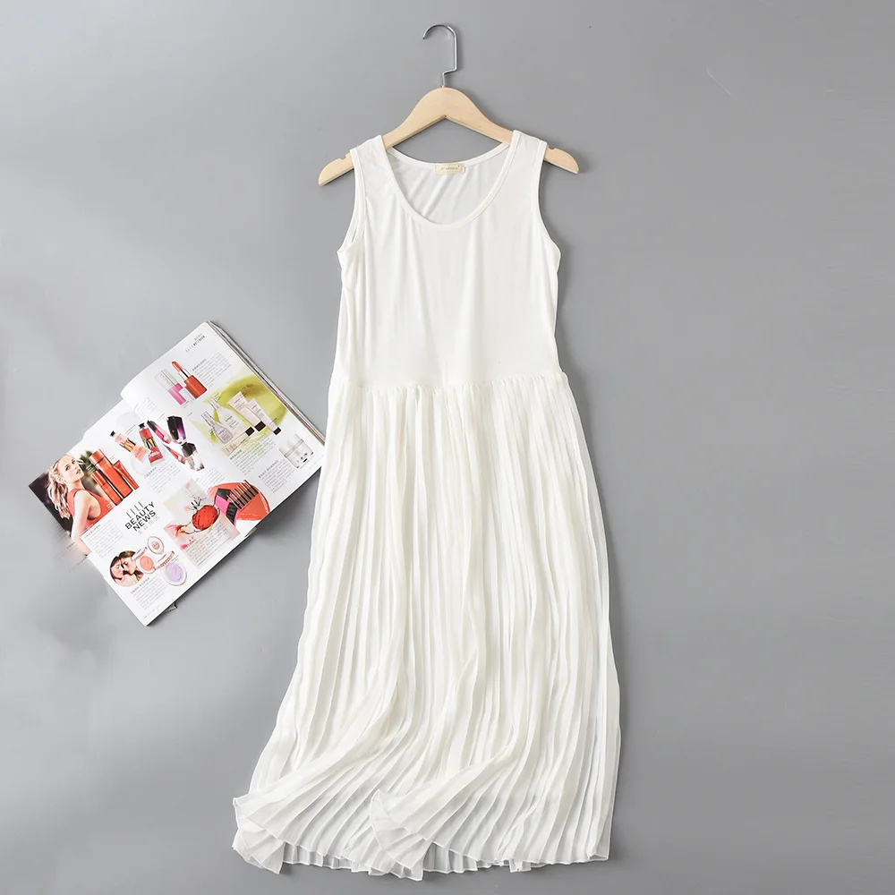 Шифоновое платье в стиле пэчворк, летнее женское ТРАПЕЦИЕВИДНОЕ длинное плиссированное платье, женское платье на бретелях-спагетти, платья, 2022