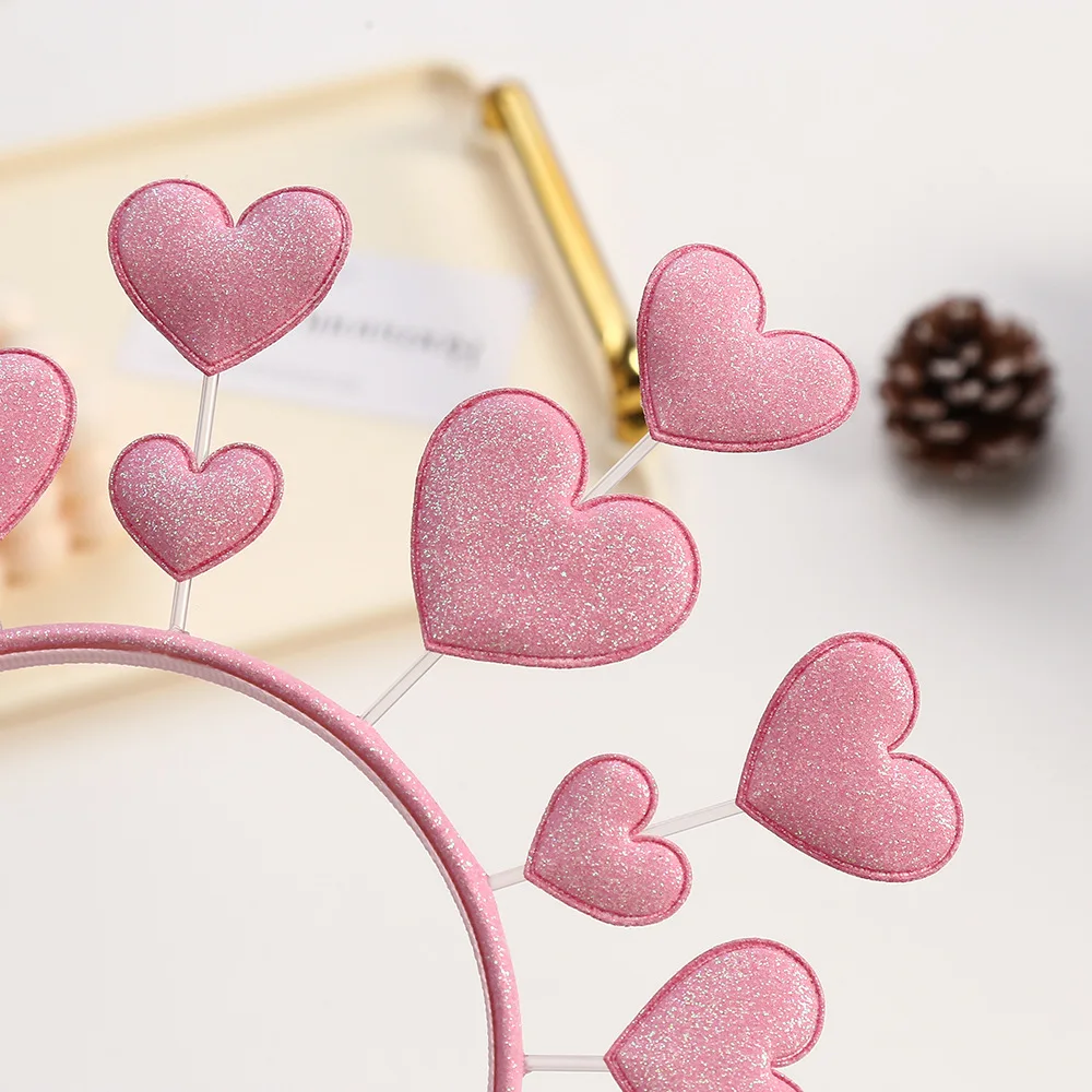 1pc Heart Shape Headband Valentine's Day Love Hair Bands Headdress Wedding Holiday Party Fashion Hair Hoops For Women Girls