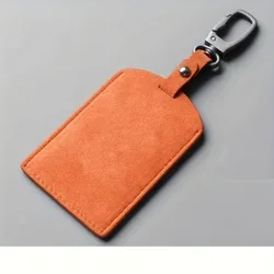 Luxury Leather Smart NFC Car Key Protective Wallet - Scratch Proof Keyless Shell Accessory (Orange)