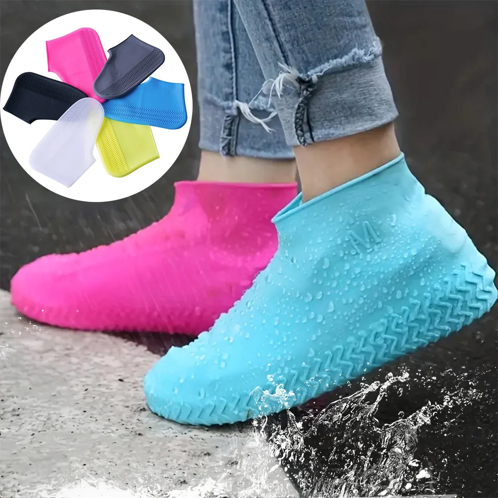 

Silicone Waterproof Shoes Covers Reusable Non-Slip Wear-Resistant Sneaker Rain Boot Cover Protector for Rainy Day Beach