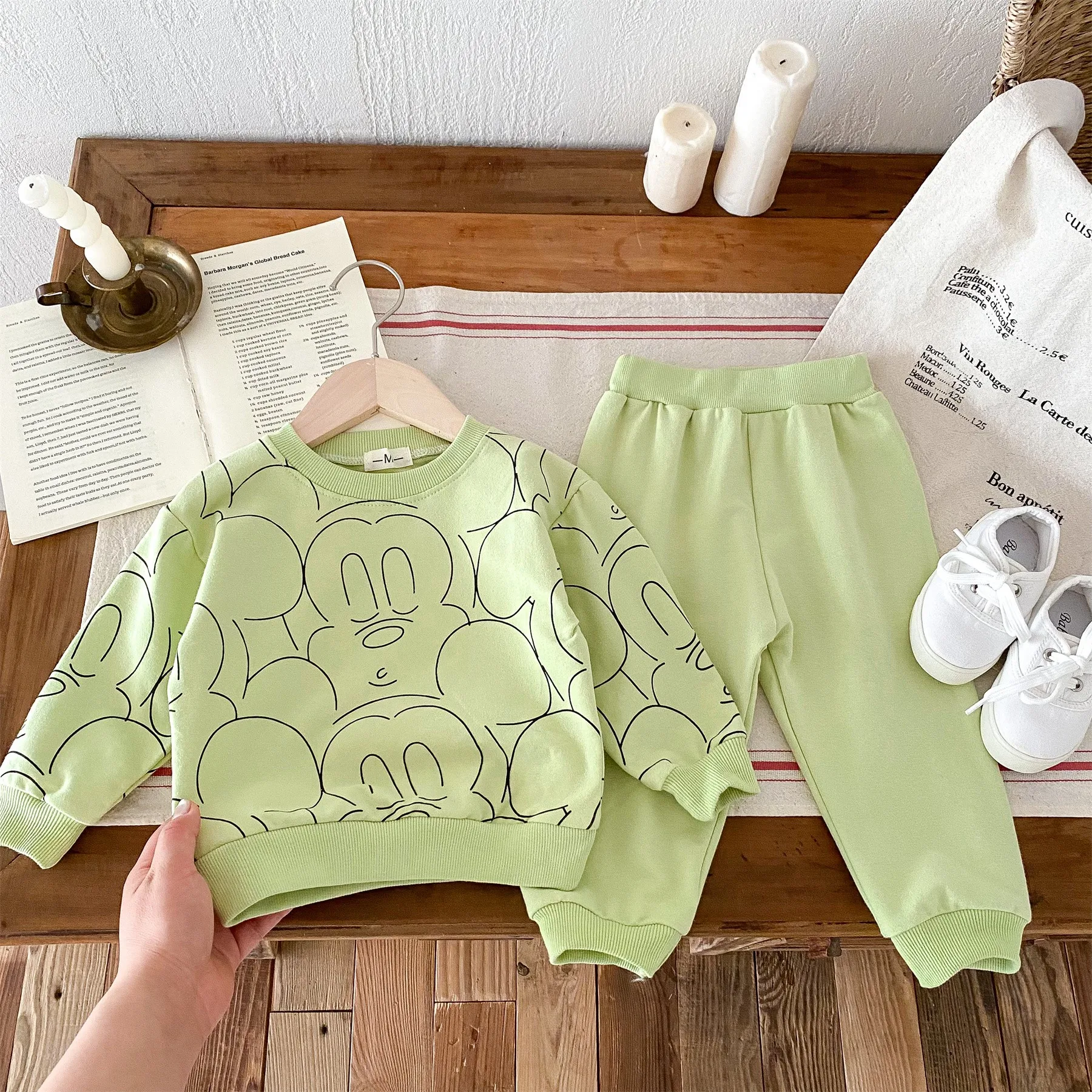 Printed Cartoon Mickey Children Sweatshirt Suit Spring Autumn Kids