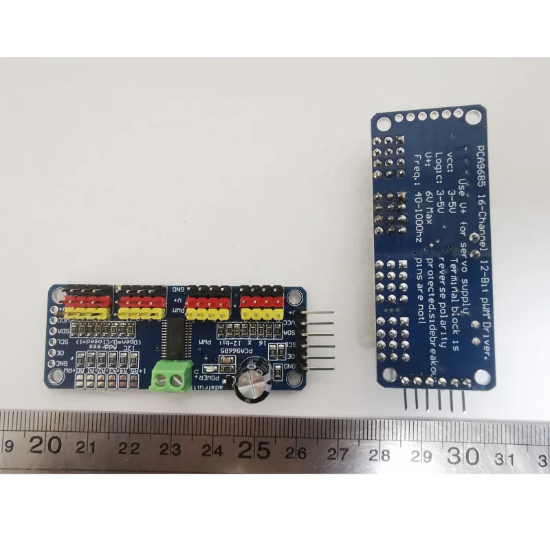 Pilote de bouclier servo PWM, 16 canaux, 12 bits, PCA9685PW, interface I2C, technologie PCA9685 pour Raspberry Pi