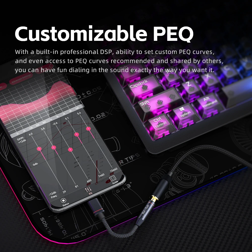 Earphone Headphone Adapter FiiO/JadeAudio JA11 USB Type C to 3.5mm Earphone/Headphone Adapter USB C Cable to 3.5 Audio Aux Cable for IOS Android