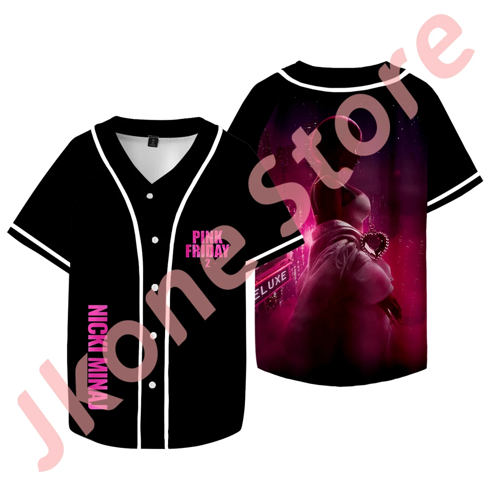 

Nicki Minaj GAG City Tour Merch Baseball Jersey Women Men Fashion Casual Short Sleeve Tee