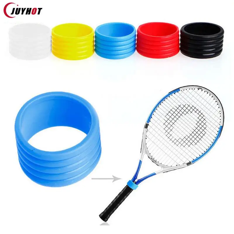 

2/4Pcs Rubber Tennis Racket Grip Sealing Ring Fixed Stretchy Tennis Racket Handle Rubber Ring Band Tennis Accessories