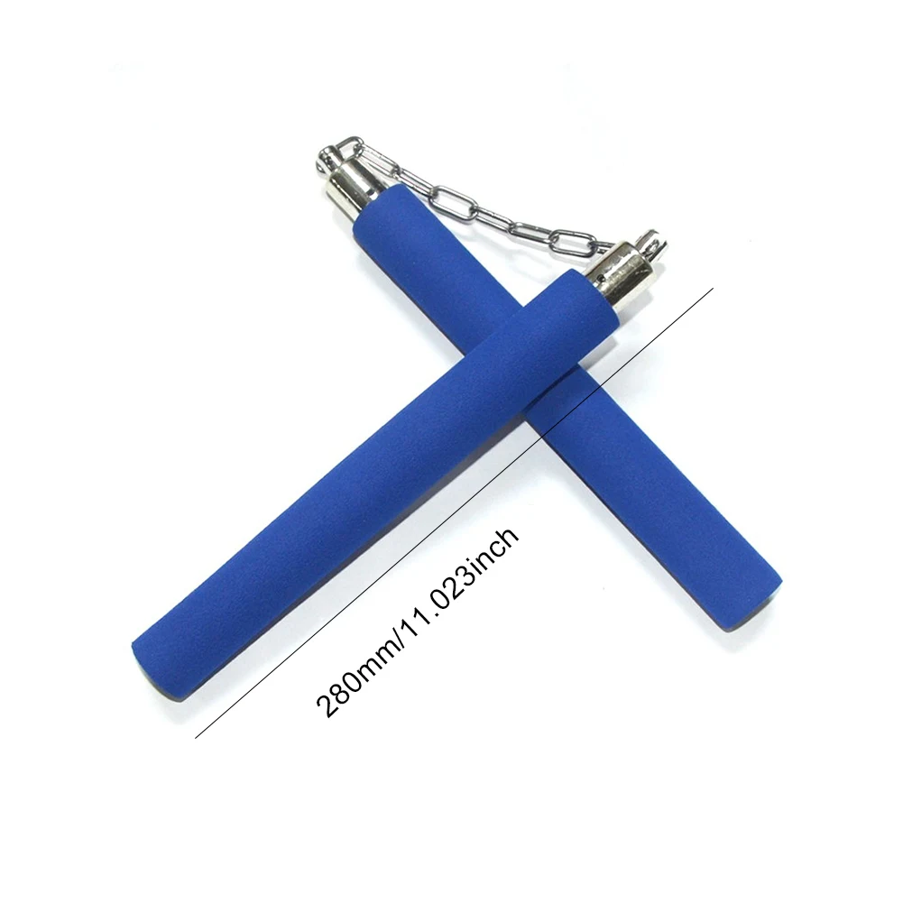 Foam Nunchakus 5-1pc Safe Foam Rubber Martial Arts Nunchakus with Chain Fitness Kung Fu Practice For Kids Adults Foam Training Sticks