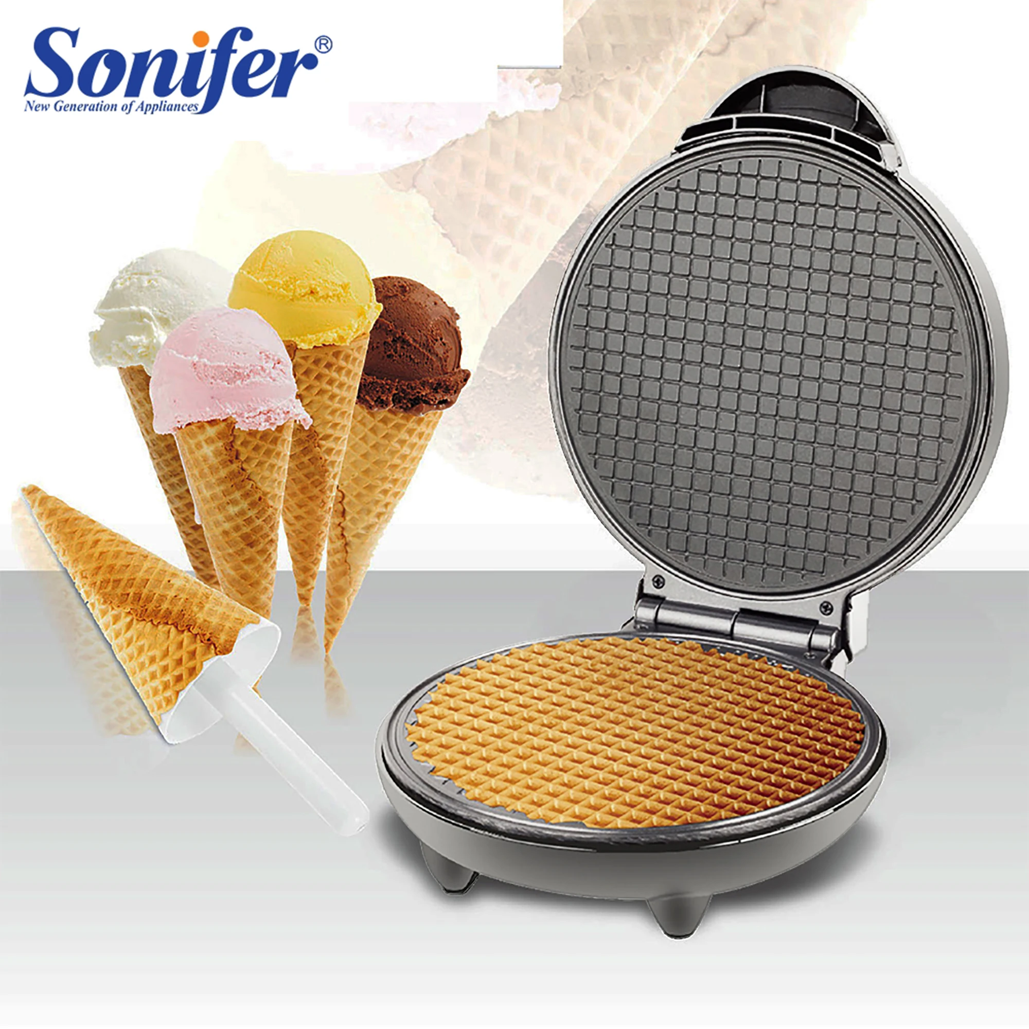 

Electric Waffle Maker Cooking Kitchen Appliances Multifunction Breakfast Waffles Machine Non-stick Iron Pan Sonifer