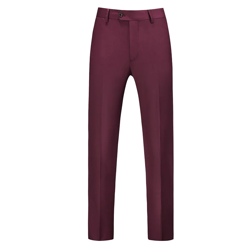 Men Pants Business Groom Wedding Leisure Casual Solid Color