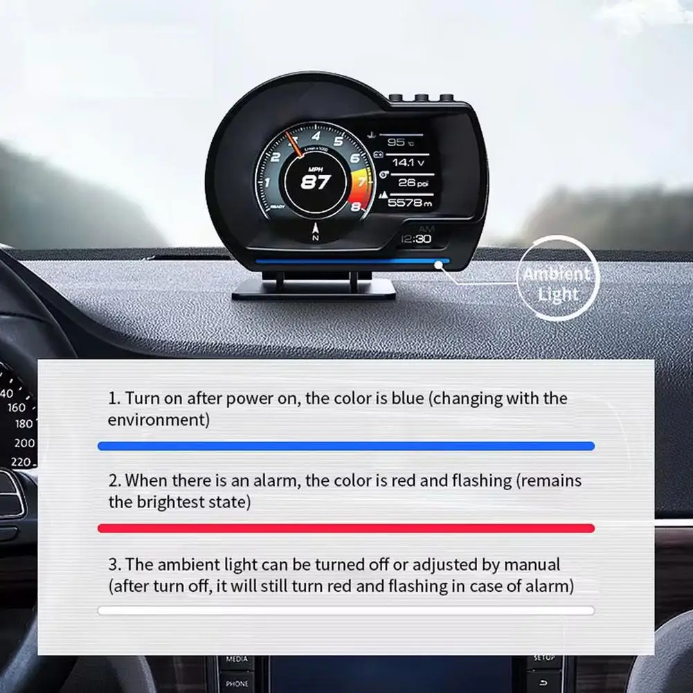 ڵ  ÷ HUD,   ⸧ µ ͺ RPM ,   Ÿ,  溸, ڵ 跮, ֽ A501 OBD2