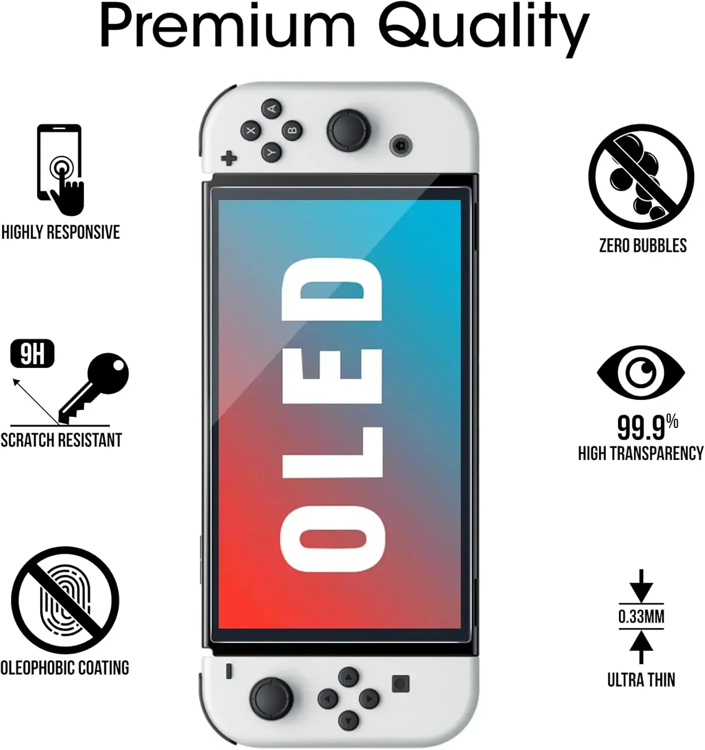 Premium Tempered Glass Screen Protector Kit - Crystal Clear, Anti-Scratch, Easy Installation, No Dust, No Bubbles