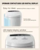 Luxury Smart Toilet with Warm Water Sprayer and Dryer Foot Sensor Operation Heated Bidet Seat Raised Tankless Toilet with LED 2