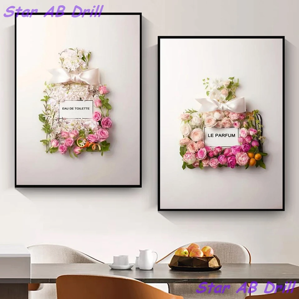 Kit Diamond Painting Rosa Fiore 5D - Pittura A Diamanti Completa 30x40cm Per Adulti E Principianti - Foto 8